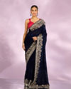 Indigo Blue Elegance Georgette Saree